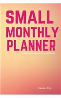 Lovebug Small Monthly Planner: Wide space Personal Planner/At a glance Small Planner/Day Planner and Organizer/ Personal Organizer and Planner