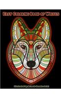 Easy Coloring Book of Wolves