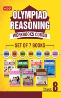 Class 8: Olympiad Workbook and Reasoning Book Combo for NSO-IMO-IEO-NCO-IGKO-ISSO (Set of 7 Books)