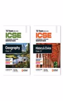 ICSE Chapterwise-Topicwise Solved Papers (2023-2010) - Geography,History & Civics  Class 10 (EditionI)