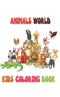 Animals World Kids Coloring Book