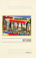 Vintage Lined Notebook Greetings from Tuscaloosa, Alabama