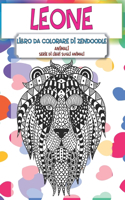 Libro da colorare di Zendoodle - Serie di libri sugli animali - Animali - Leone