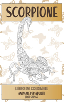 Libro da colorare - Linee spesse - Animale per adulti - Scorpione
