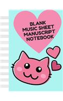 Blank Music Sheet Manuscript Notebook