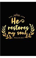 He Restores My Soul Psalm 23 3