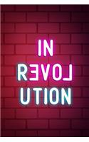 In Revolution: Blank Lined Notebook ( Vaporwave ) Red