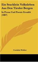 Ein Stucklein Volksleben Aus Den Tiroler Bergen: In Prosa Und Poesie Erzahlt (1887)