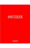 Notebook for Cornell Notes, 120 Numbered Pages, #NOTEBOOK, Red Cover