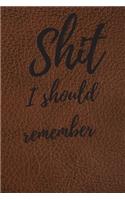 Shit I should remember