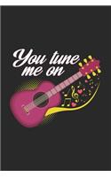 You tune me on: 6x9 Guitar - dotgrid - dot grid paper - notebook - notes