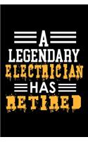 A Legendary Electrician Has Retired: Food Journal - Track Your Meals - Eat Clean And Fit - Breakfast Lunch Diner Snacks - Time Items Serving Cals Sugar Protein Fiber Carbs Fat - 110 Pag