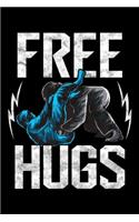 Free Hugs: Cute Free Hugs Jiu Jitsu BJJ Martial Arts Blank Composition Notebook for Journaling & Writing (120 Lined Pages, 6" x 9")