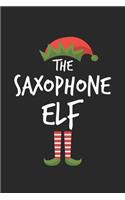 Funny Saxophone Elf Christmas Notebook Gift: Lined Notebook / Journal Gift, 120 Pages, 6x9, Soft Cover, Matte Finish