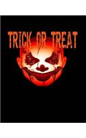 Trick Or Treat: Halloween Planner Blank Wide Ruled Notebook or Journal for your Halloween preparations, 120 pages, 8" x 10", with glossy soft cover.
