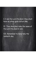 Religious School Composition Book First 3 Commandments Chalkboard Style: (Notebook, Diary, Blank Book)