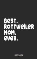 Best Rottweiler Mom Ever Notebook: Unique Journal for Proud Dog Owners, Moms Gift Idea for Women Personalized Lined Note Book, Individual Dairy
