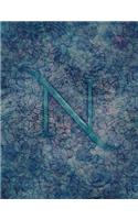 Monogram "N" Sketchbook: Blank Art Pad Notebook Journal(14 Monogram Water 150 Sketch)