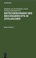 Entscheidungen Des Reichsgerichts in Zivilsachen. Band 172, Heft 2