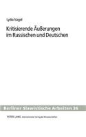 Kritisierende Aeußerungen Im Russischen Und Deutschen