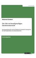 Die Ode im fremdsprachigen Literaturunterricht