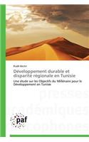 Développement Durable Et Disparité Régionale En Tunisie