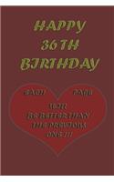 Happy 36th Birthday: Each page will be better than the previous one !!!