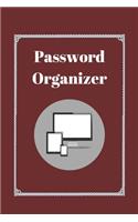 Password Organizer with tabs, logbook