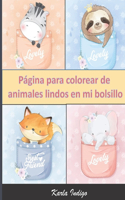 Página para colorear de animales lindos en mi bolsillo: 54 diseños tan lindos - Libro de Colorear para Niños de 4 a 10 Años - formato largo