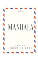 USA Mandala States Coloring Book