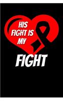 His Fight is My Fight: Stroke Journal 6x9 120 Pages Blank Lined Paperback