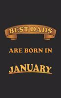 Best Dads Are Born In January: Notizbuch Geschenk-Idee für Väter - Karo - A5 - 120 Seiten