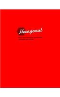 Hexagonal Grid/Graph Paper Notebook, 160 Pages, Red Cover: Hexagonal Series, 8.5"x11", For Graphs, Gaming, Notes, Sketching, Mapping and More