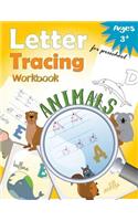 Letter Tracing Workbook Animals for Preschool