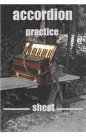 accordion practice sheet: music sheet, planner, Accordion Journal, Accordion Diary, Notebook paperback Journal, Composition Book College Wide Ruled, Gift for accordionist, ac