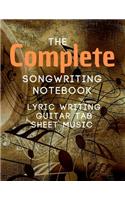 Songwriting Notebook: Music Journal mix of lyric paper sheet and guitar tab