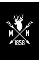 MN 1858: A Journal, Notepad, or Diary to write down your thoughts. - 120 Page - 6x9 - College Ruled Journal - Writing Book, Personal Writing Space, Doodle, N