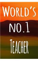 World's No.1 Teacher: The perfect gift for the lecturer in your life - 119 page lined journal!