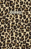 Journee: Personalized Notebook - Leopard Print (Animal Pattern). Blank College Ruled (Lined) Journal for Notes, Journaling, Diary Writing. Wildlife Theme Des