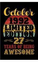 October 1992 Limited Edition 27 Years Of Being Awesome