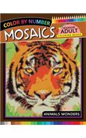 Mosaics Hexagon Coloring Book: Animals Color by Number for Adults Stress Relieving Design(Mosaics Hexagon Color by Number)