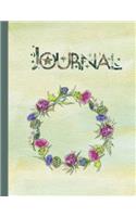 Journal: Thistle Theme - 8.5"x 11" Paperback notebook with Calendar Date Header on 150 lined pages