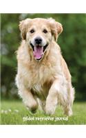Golden Retriever Journal: 8.5 x 11 inch dog notebook, 150 pages, college ruled