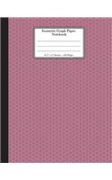 Isometric Graph Paper Notebook. 8.5" x 11" - 120 Pages: Isometric Grid On Red Cover. Grid of equilateral triangles each measuring 0.28". 3D Design Paper. Suitable for architecture, landscaping or sculptur