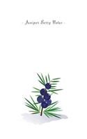 Juniper Berry Notes: 6"x9" Ruled Lined Notebook - Watercolor Texture Fruit Illustration Cover. Matte Softcover And White Interior Papers.