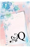 Q: Monogrammed Notebook: Journal for a Woman or Girl with the Initial Q