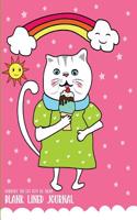 Rosemary The Cat Gets Ice Cream Blank Lined Journal