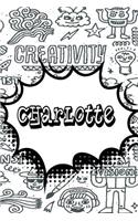 Charlotte: Personalized Doodle Isometric Dot Paper Notebook Featuring 120 Pages 6x9