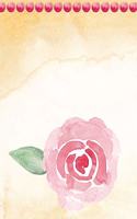 Watercolor Rose Red Border Composition Book