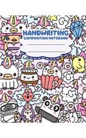 Handwriting composition notebook, 8 x 10 inch 200 page,
